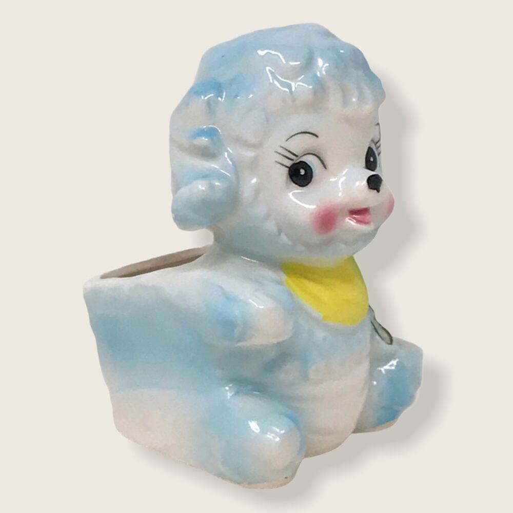 Velco of Japan Baby Blue Lamb Planter Flower Pot